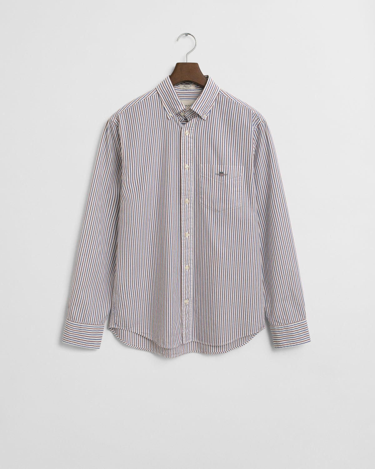PLUMPED RED, REG CLASSIC POPLIN STRIPE BY GANT AU.