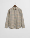 MAHOGANY BROWN, REG TWILL CHECK SHIRT BY GANT AU.