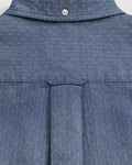PERSIAN BLUE, REG OXFORD DOBBY DOT SHIRT, CLOSE-UP BY GANT AU.