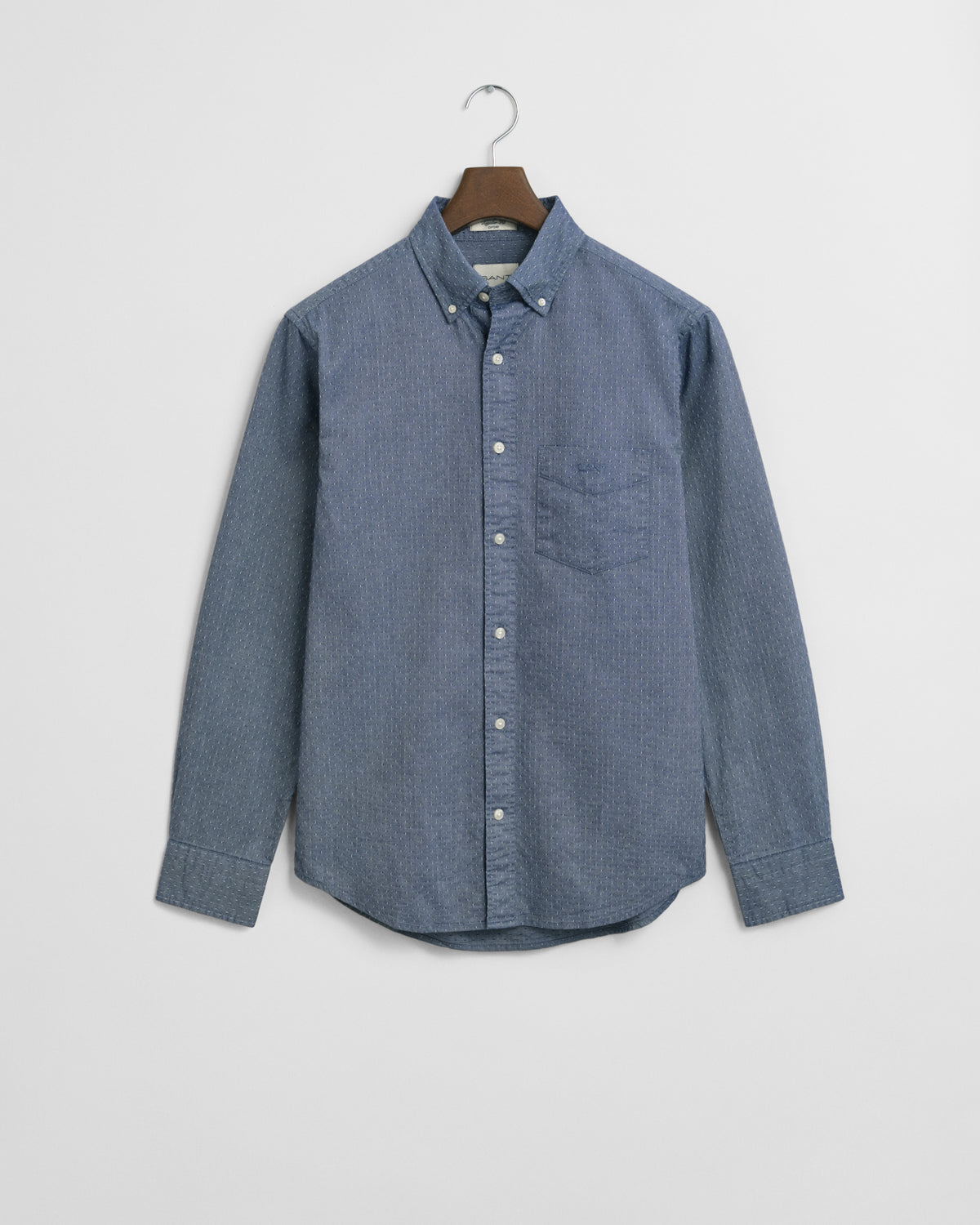 PERSIAN BLUE, REG OXFORD DOBBY DOT SHIRT BY GANT AU.
