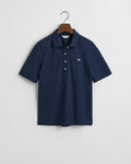 EVENING BLUE, SLIM SHIELD SS PIQUE POLO BY GANT AU.