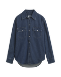 DARK BLUE WORN IN, REL POCKET DENIM SHIRT BY GANT AU.