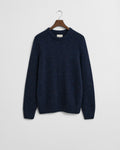EVENING BLUE, WOOL BLEND NEPS C-NECK BY GANT AU.