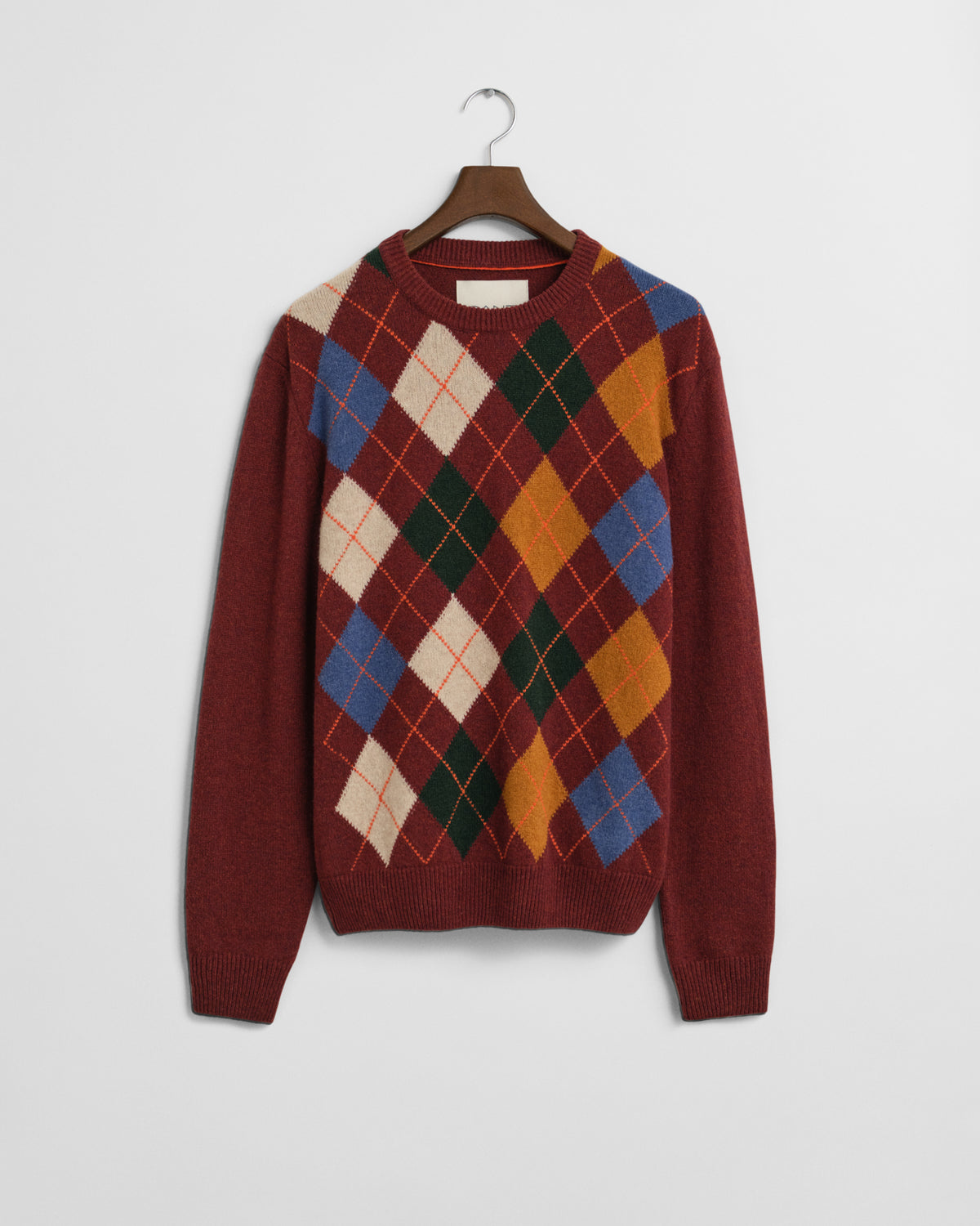 WINTER WINE, ARGYLE C-NECK BY GANT AU.