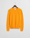 YELLOW LICHEN, SUPERFINE LAMBSWOOL C-NECK BY GANT AU.