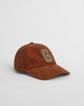 RUSTY BROWN, G BADGE CORD CAP BY GANT AU.