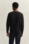 BLACK, REG SHIELD C-NECK SWEAT, BACK-VIEW BY GANT AU.