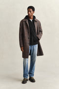 BLACK, REG SHIELD FULL ZIP HOODIE BY GANT AU.