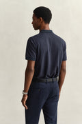 EVENING BLUE, Contrast Polo Shirt, BACK-VIEW BY GANT AU.