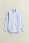 LIGHT BLUE, REG CLASSIC POPLIN SHIRT, FLAT-LAY BY GANT AU.