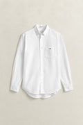 WHITE, REG CLASSIC OXFORD SHIRT, FLAT-LAY BY GANT AU.