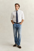 WHITE, REG CLASSIC OXFORD SHIRT BY GANT AU.