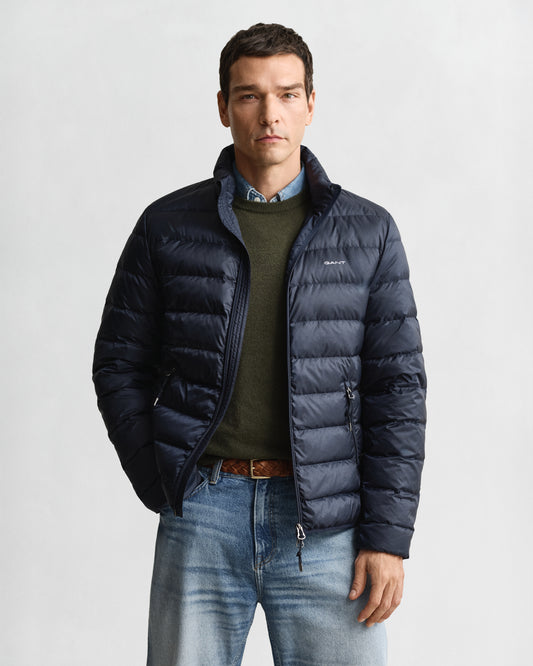 EVENING BLUE, LIGHT DOWN JACKET, FRONT-VIEW BY GANT AU.