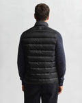 BLACK, LIGHT DOWN VEST, BACK-VIEW BY GANT AU.