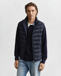 EVENING BLUE, LIGHT DOWN VEST, FRONT-VIEW BY GANT AU.