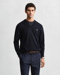 EVENING BLUE, CLASSIC COTTON V-NECK, FRONT-VIEW BY GANT AU.