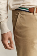 MODEL WEARING Classic Slim Chinos