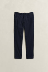 EVENING BLUE, Classic Slim Chinos, FLAT-LAY BY GANT AU.