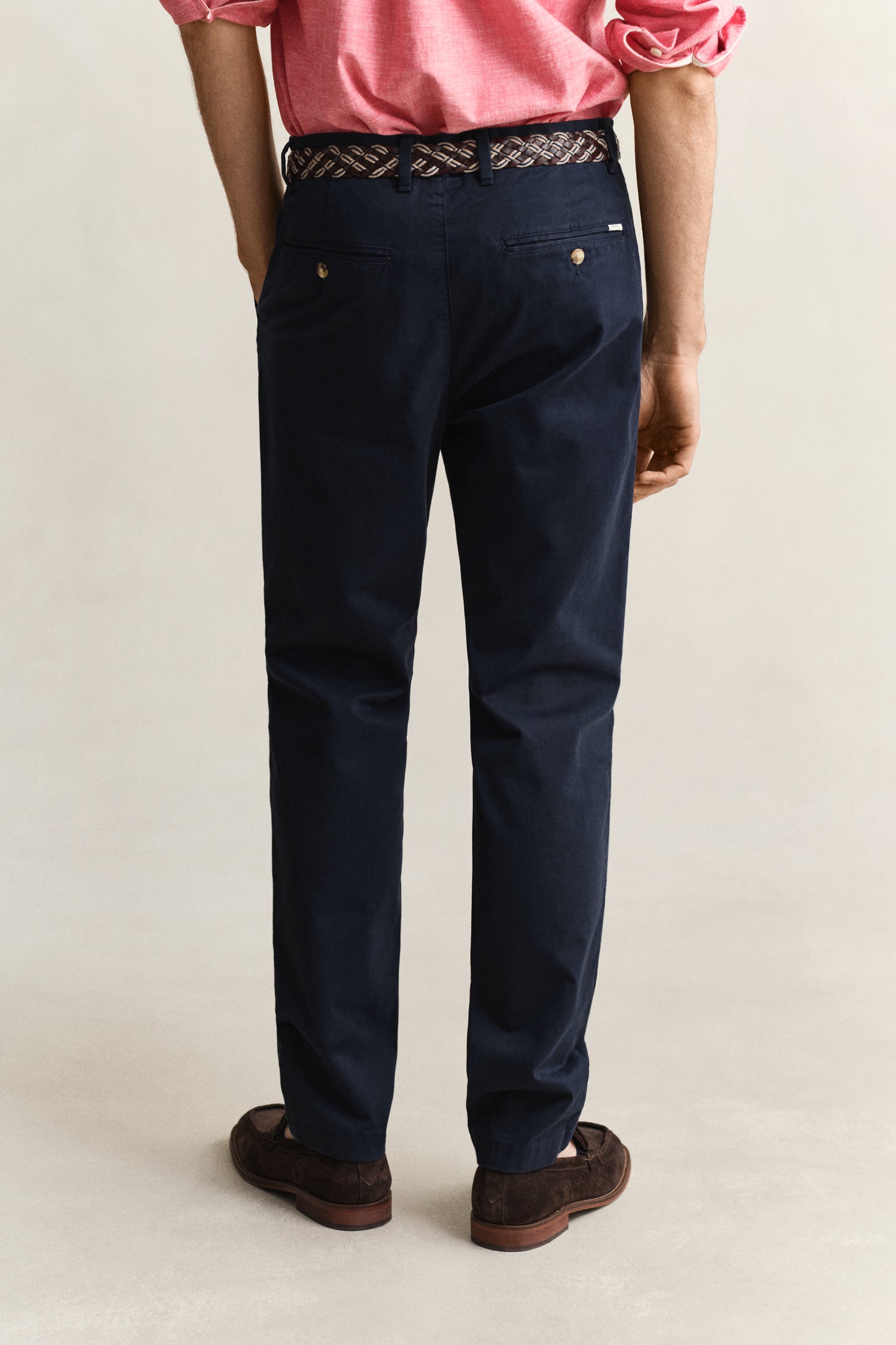 EVENING BLUE, Classic Slim Chinos, BACK-VIEW BY GANT AU.