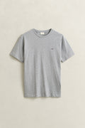 GREY MELANGE, Shield T-Shirt, FRONT-VIEW BY GANT AU.