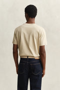 OAT BEIGE, Shield T-Shirt, BACK-VIEW BY GANT AU.