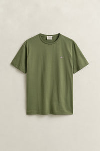 DRY HERB GREEN, Shield T-Shirt, FLAT-LAY BY GANT AU.
