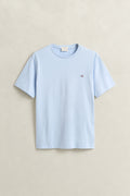 FRESH BLUE, Shield T-Shirt, FRONT-VIEW BY GANT AU.