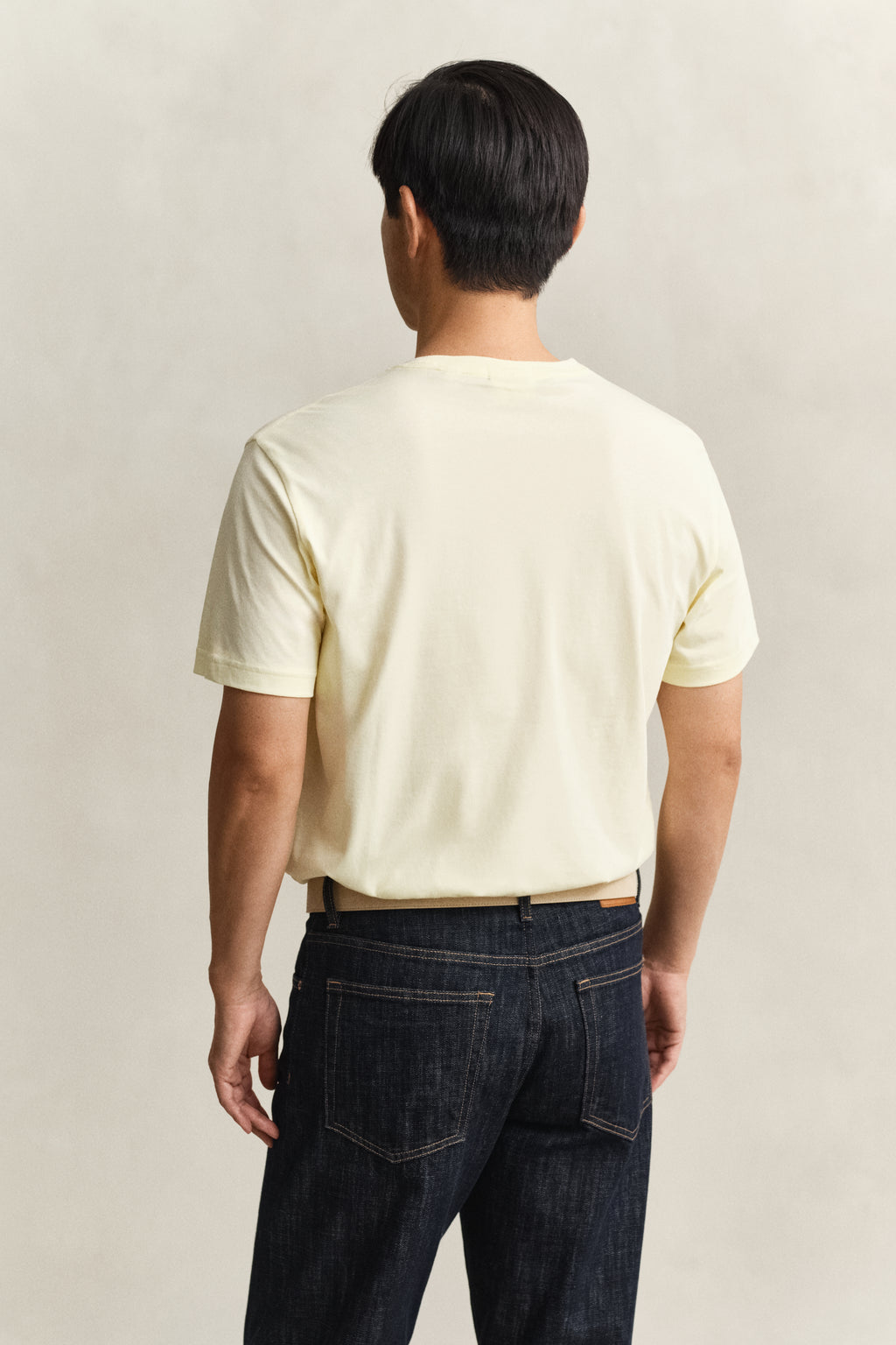 VANILLA YELLOW, Shield T-Shirt, BACK-VIEW BY GANT AU.
