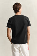 BLACK, Slim Shield T-Shirt, BACK-VIEW BY GANT AU.