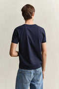 EVENING BLUE, Slim Shield T-Shirt, BACK-VIEW BY GANT AU.