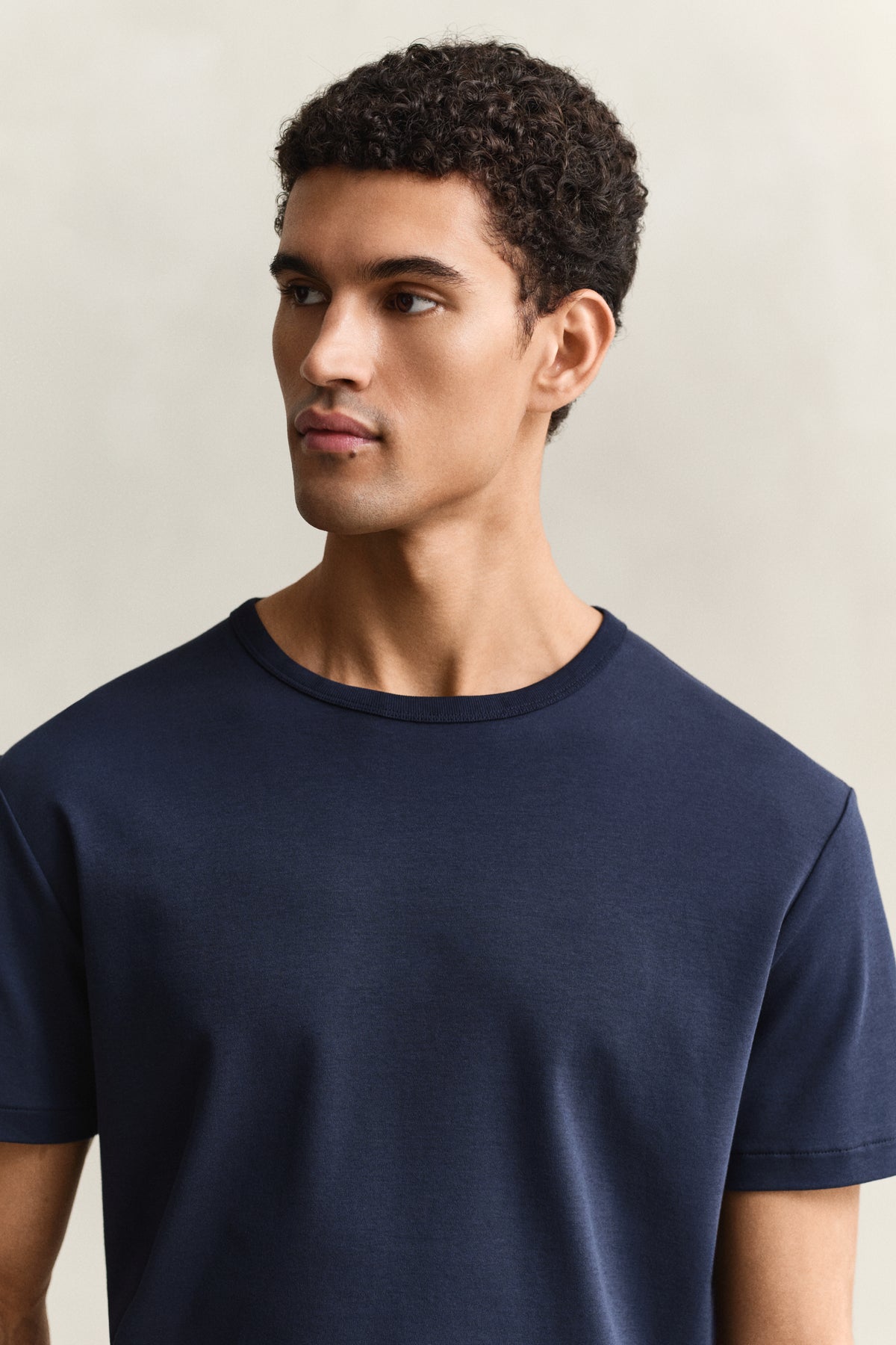 EVENING BLUE, INTERLOCK SS TSHIRT, CLOSE-UP BY GANT AU.