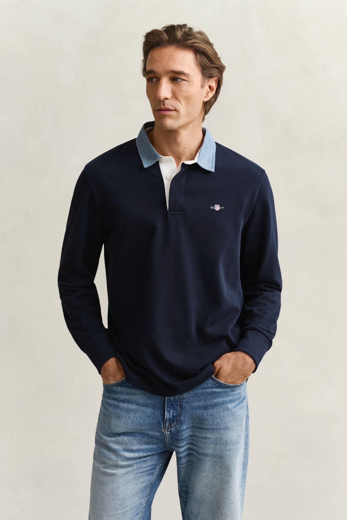 EVENING BLUE, Classic Heavy Rugger BY GANT AU.