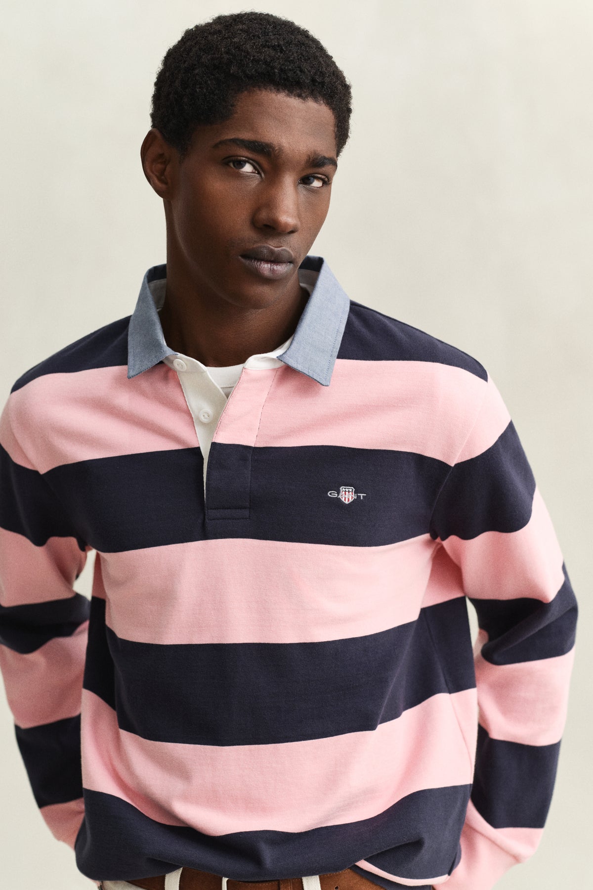 BUBBELGUM PINK, Classic Heavy Rugger, CLOSE-UP BY GANT AU.