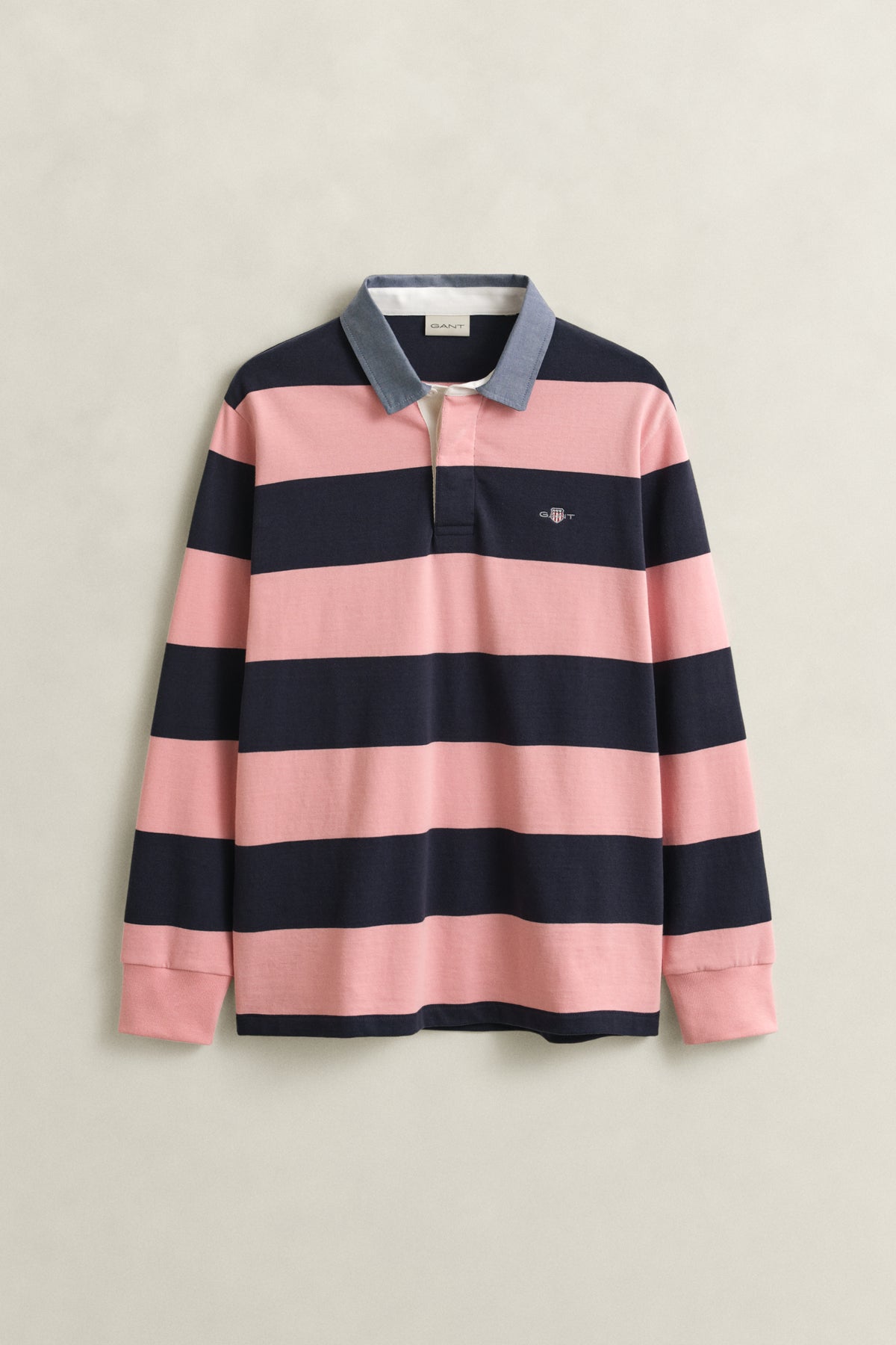 BUBBELGUM PINK, Classic Heavy Rugger, FLAT-LAY BY GANT AU.