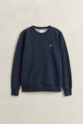 EVENING BLUE, REG SHIELD C-NECK SWEAT, FRONT-VIEW BY GANT AU.