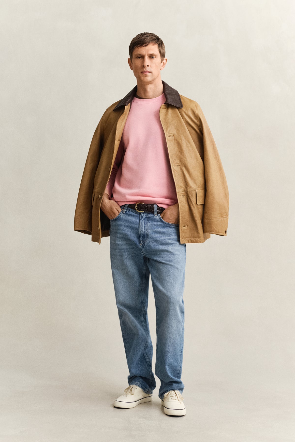 BUBBELGUM PINK, REG SHIELD C-NECK SWEAT BY GANT AU.