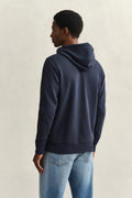 EVENING BLUE, REG SHIELD FULL ZIP HOODIE, BACK-VIEW BY GANT AU.