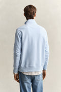 FRESH BLUE, REG SHIELD HALF ZIP SWEAT, BACK-VIEW BY GANT AU.
