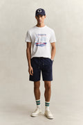 EVENING BLUE, REG SHIELD SWEAT SHORTS BY GANT AU.