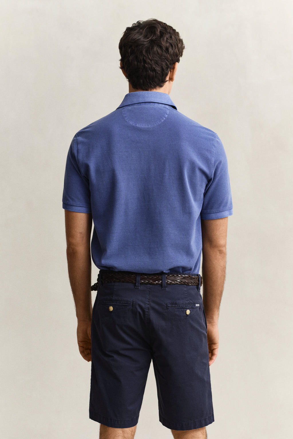 VINTAGE BLUE, SUNFADED SS POLO, BACK-VIEW BY GANT AU.