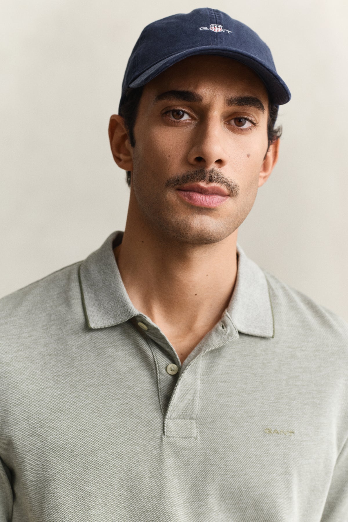 DRY HERB GREEN, 2 TONE SS POLO, CLOSE-UP BY GANT AU.