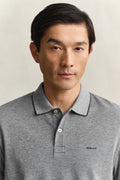 EVENING BLUE, Two-Toned Polo shirt, CLOSE-UP BY GANT AU.