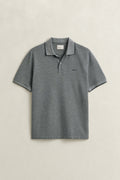 EVENING BLUE, Two-Toned Polo shirt, FLAT-LAY BY GANT AU.