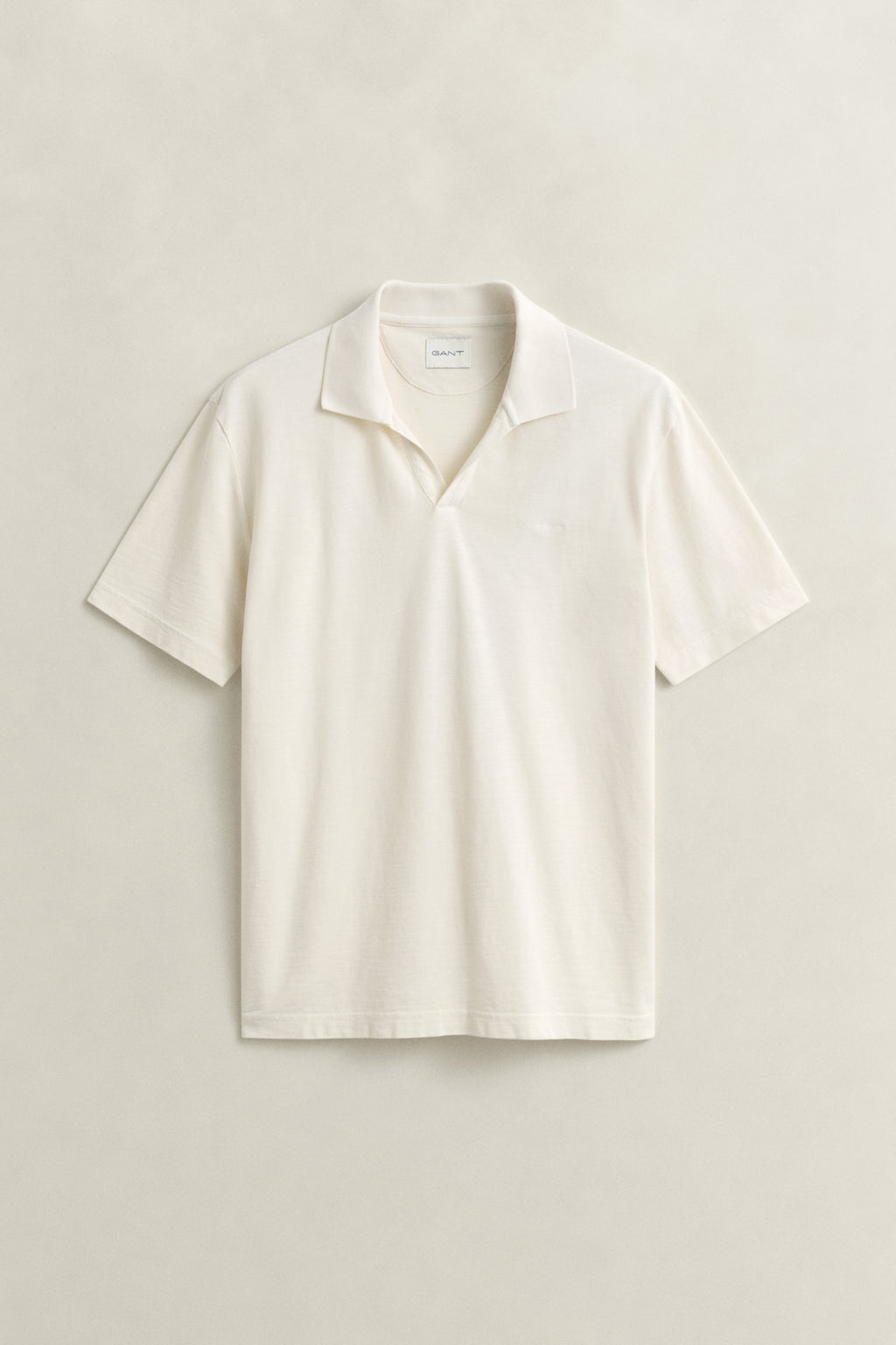 CREAM, WASHED SLUB SS POLO, FLAT-LAY BY GANT AU.