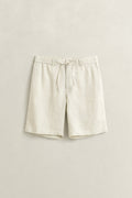  SAND, REG LINEN DS SHORTS, FLAT-LAY BY GANT AU.