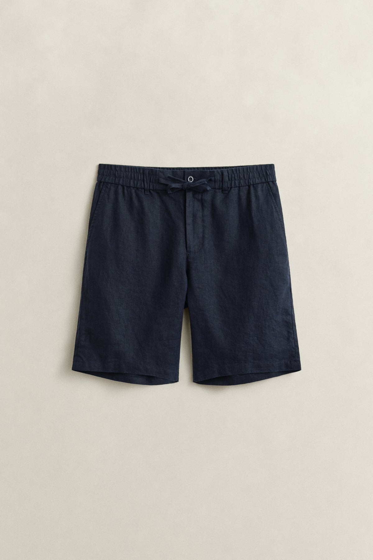 EVENING BLUE, REG LINEN DS SHORTS, FRONT-VIEW BY GANT AU.