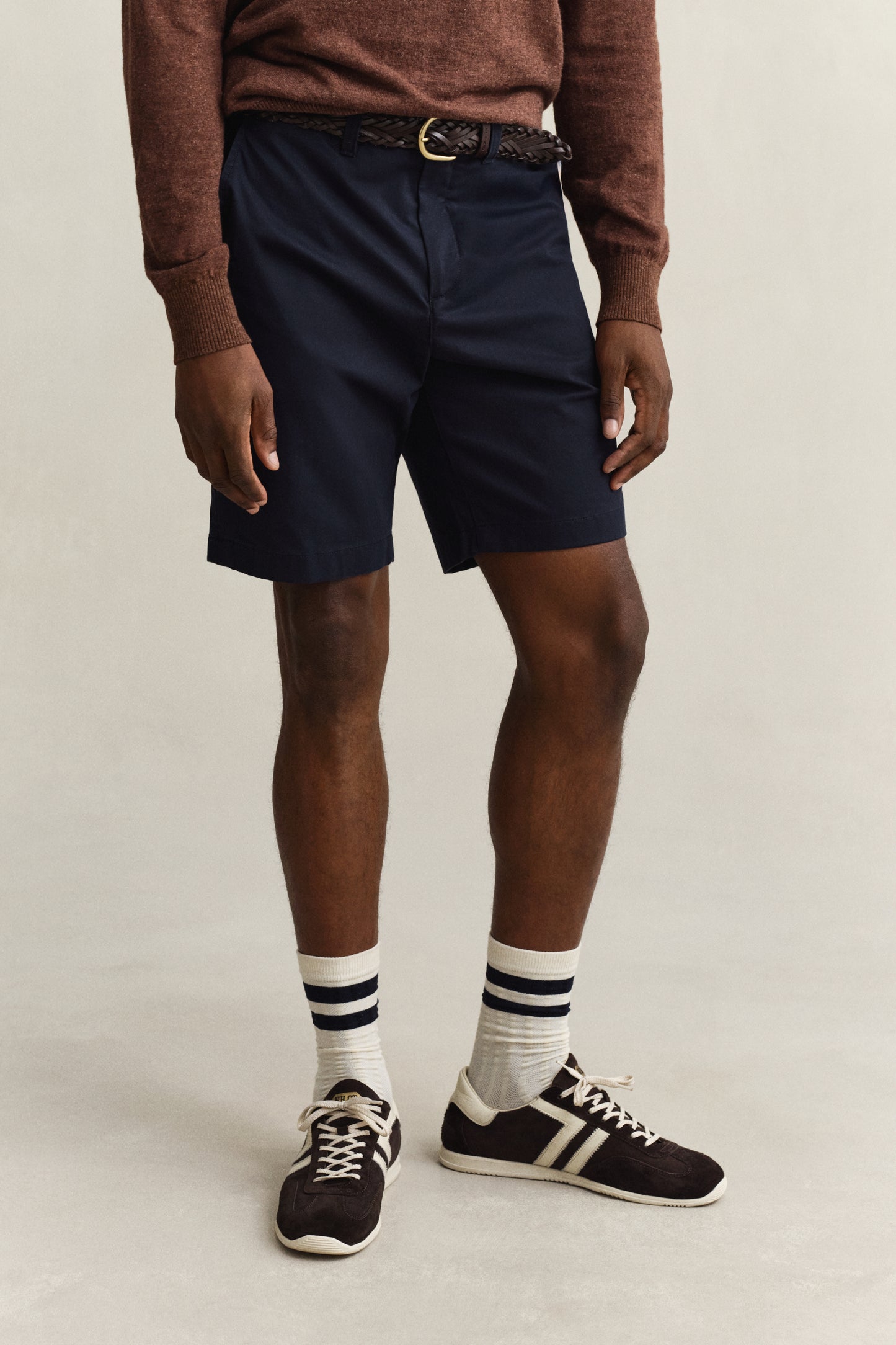 MODEL WEARING Chino Shorts