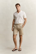 OAT BEIGE, REG SUNFADED CHINO SHORTS, FRONT-VIEW BY GANT AU.