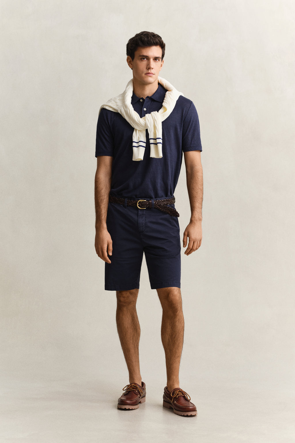 EVENING BLUE, REG SUNFADED CHINO SHORTS, FRONT-VIEW BY GANT AU.
