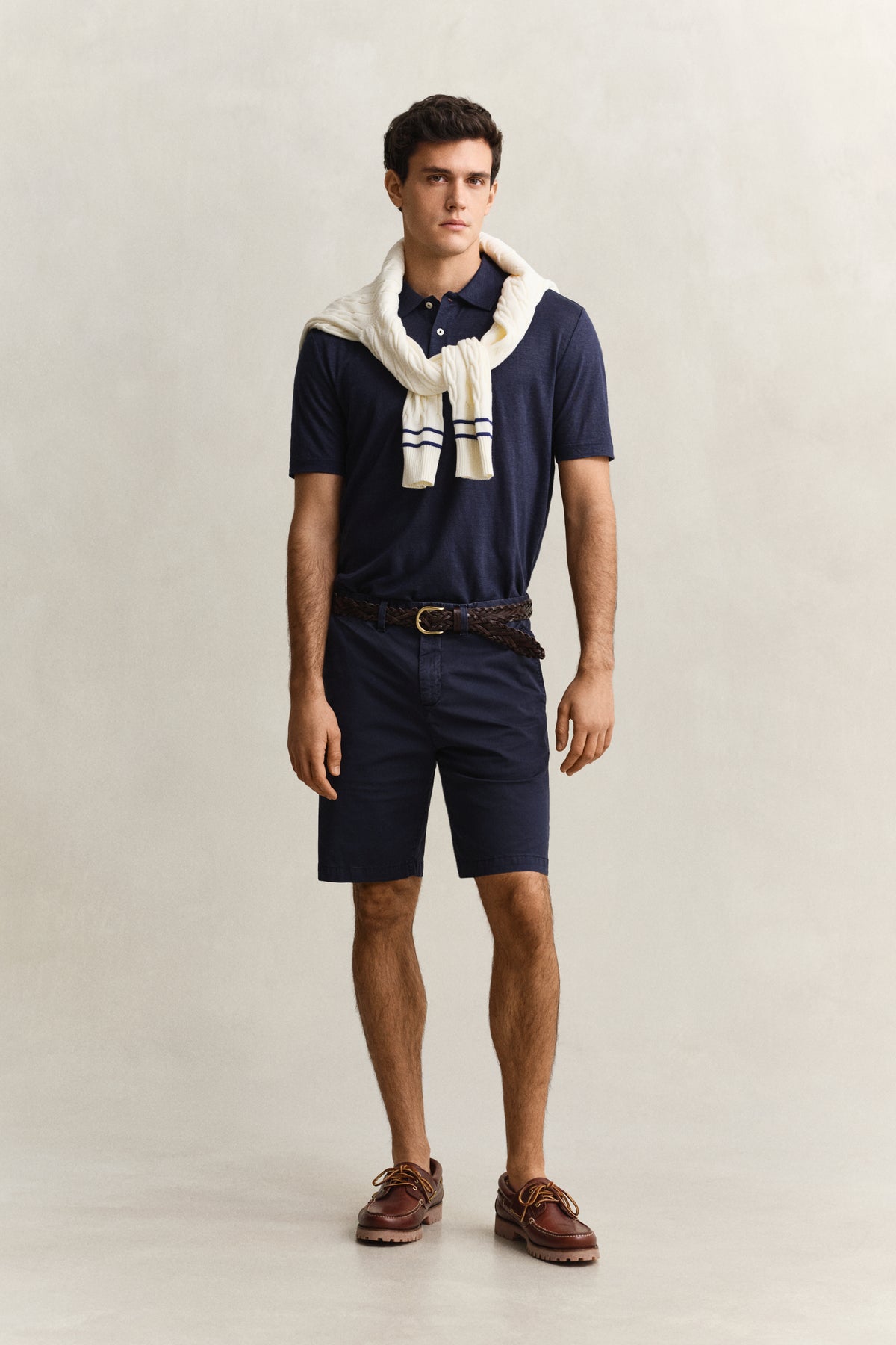 EVENING BLUE, REG SUNFADED CHINO SHORTS, FRONT-VIEW BY GANT AU.